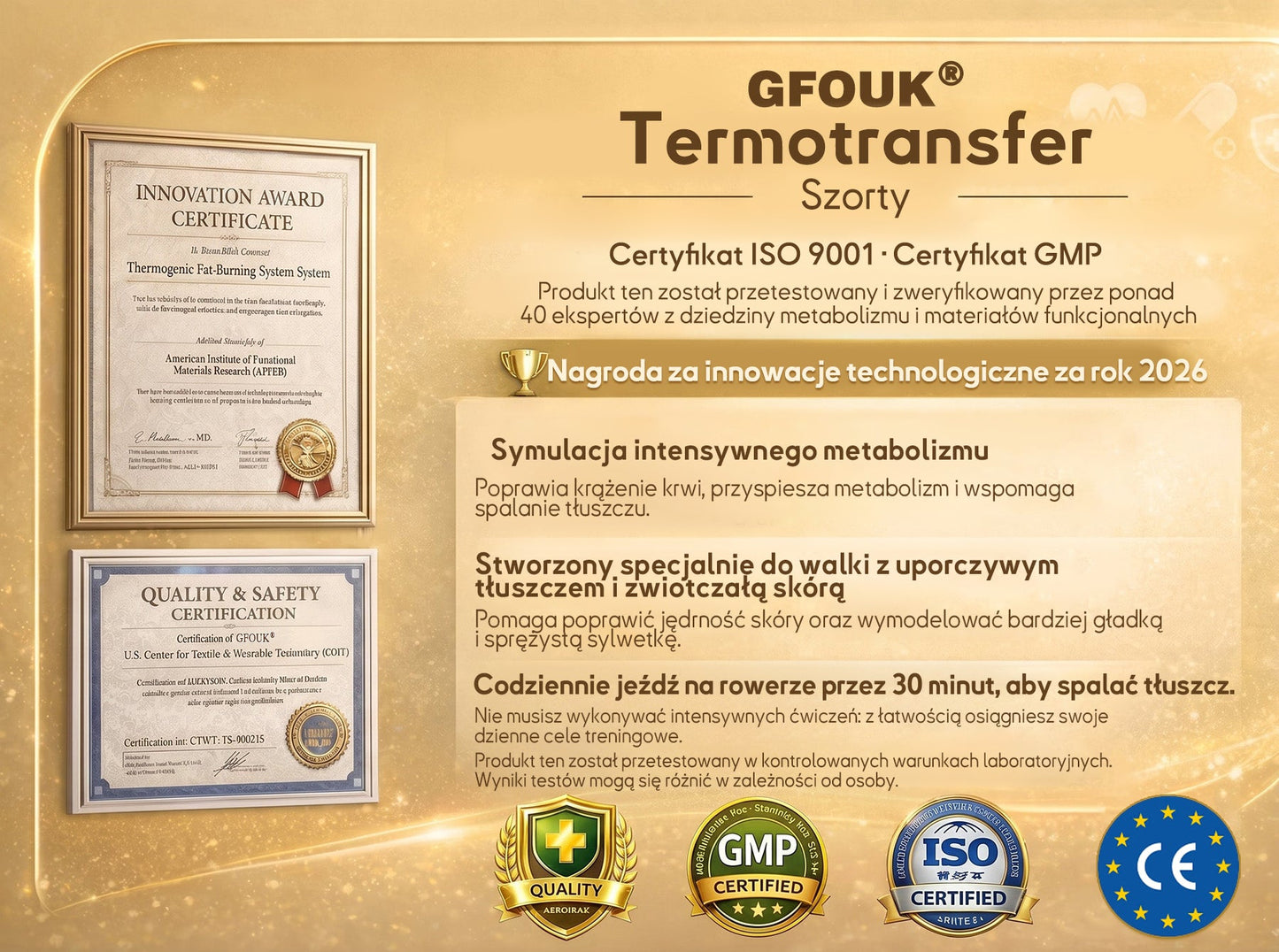 🔥🔥 GFOUK® 2026 Ulepszona Wersja Plus | ⚡ Spodenki spalające tłuszcz 4 w 1 z moringą, berberyną i modelującymi mikrocząsteczkami